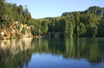 Obraz premium Adrspach-Teplice Rocks. Czech Republic