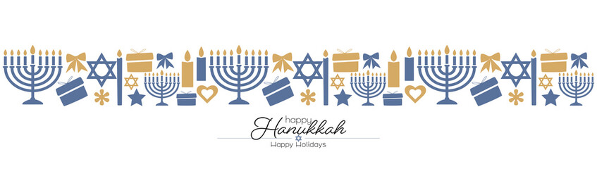 Happy Hanukkah banner.