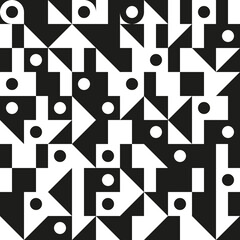 Fototapeta na wymiar Geometric seamless pattern background. Black and white