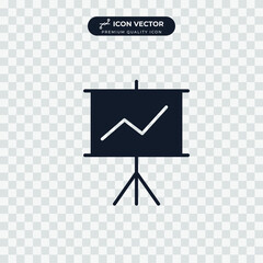 presentation icon symbol template for graphic and web design collection logo vector illustration