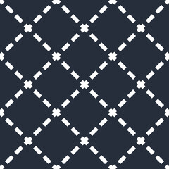 Seamless crossed lines geometric pattern, abstract minimal vector background with cross stripes, lined design for wallpaper or textile. © Sylverarts