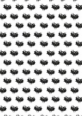 bats with happy face, repetition and halloween background