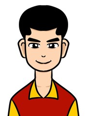 cute man cartoon ocute man cartoon on white backgroundn white background