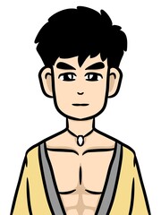 cute man cartoon ocute man cartoon on white backgroundn white background