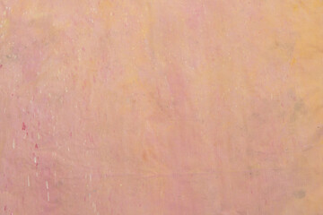 Texture de peinture sur toile rose et jaune pâle dans des tons pastels