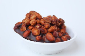 Gula kacang, is a traditional snack from Indonesia, made from roasted peanuts and brown sugar. Also called as Ampyang