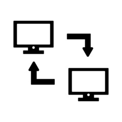 file sharing icon between computers for web design