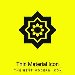 Arabic Art minimal bright yellow material icon