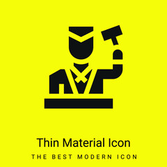 Auction minimal bright yellow material icon