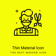 Barber minimal bright yellow material icon