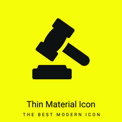 Auction minimal bright yellow material icon