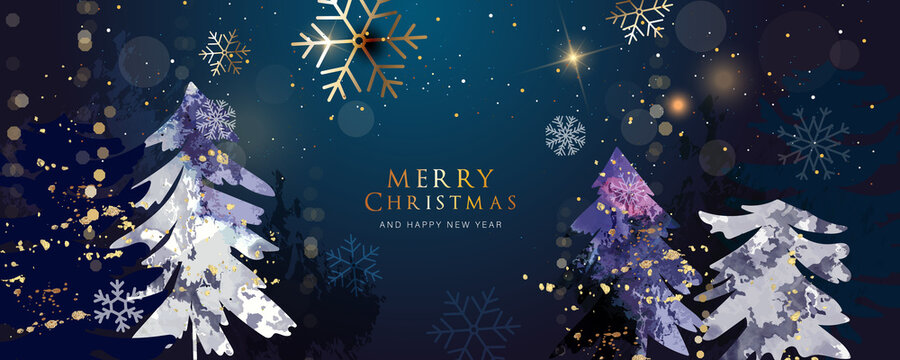 Happy Holidays,  season's greetings and new year vector template with Christmas element decoration 