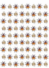 seamless pattern with halloween pumpkin with spider web, and halloween repeat background
