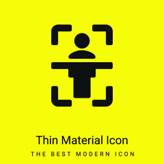 Body Scan minimal bright yellow material icon
