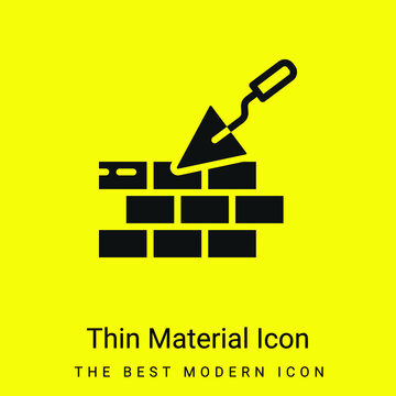 Brickwall minimal bright yellow material icon