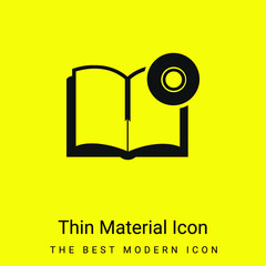Book And Cd minimal bright yellow material icon