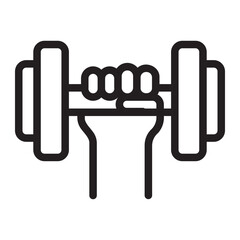Dumbbell line icon