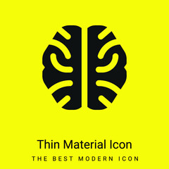 Brain minimal bright yellow material icon
