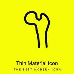 Bone Structure Tip minimal bright yellow material icon
