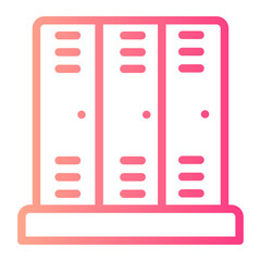 locker room gradient icon