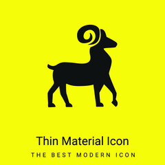 Aries Symbol minimal bright yellow material icon
