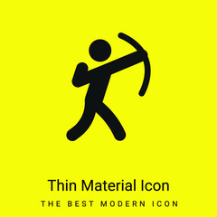 Archery minimal bright yellow material icon