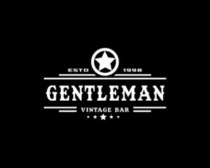 Creative Classic Vintage Retro Label Badge for Gentleman Cloth Apparel Logo Design Inspiration