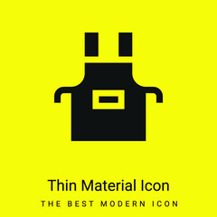 Apron minimal bright yellow material icon