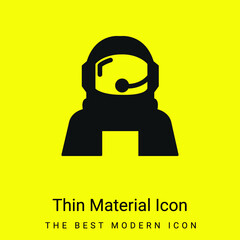 Astronaut Helmet Protection For Outer Space minimal bright yellow material icon