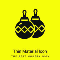Bauble minimal bright yellow material icon