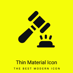 Auction minimal bright yellow material icon