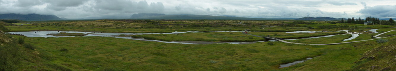 Fototapeta na wymiar River Öxara in Thingvellir National Park on Iceland, Europe 