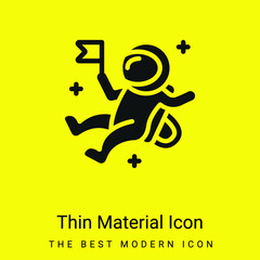 Astronaut minimal bright yellow material icon