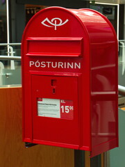 Post box in Reykjavik, Iceland, Europe
