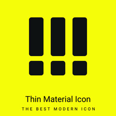 Bars minimal bright yellow material icon