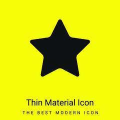 Black Star Silhouette minimal bright yellow material icon