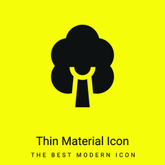 Birch Tree minimal bright yellow material icon