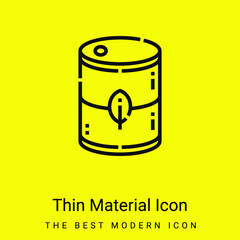 Biodiesel minimal bright yellow material icon