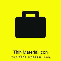 Black Suitcase minimal bright yellow material icon