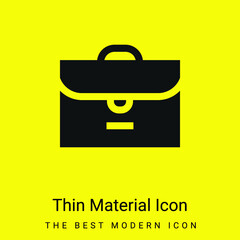 Briefcase minimal bright yellow material icon