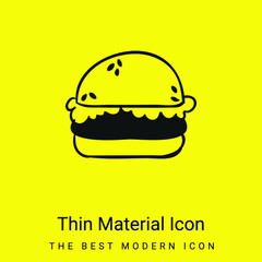 Bread minimal bright yellow material icon