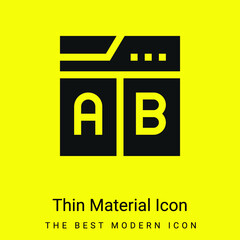 Ab Testing minimal bright yellow material icon