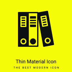 Archive minimal bright yellow material icon