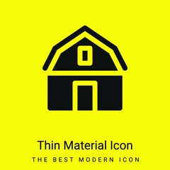 Barn minimal bright yellow material icon