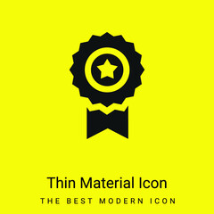 Award minimal bright yellow material icon