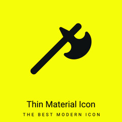 Battle Axe minimal bright yellow material icon