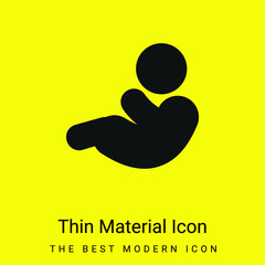 Baby Boy minimal bright yellow material icon
