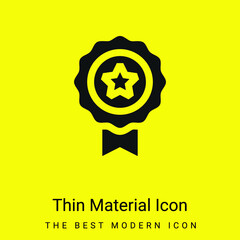 Award minimal bright yellow material icon