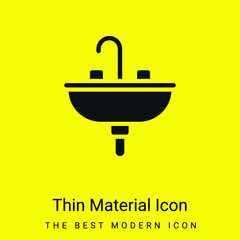 Basin minimal bright yellow material icon
