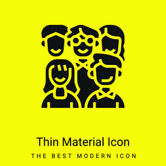 Ancestors minimal bright yellow material icon